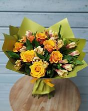 Букет созвездие в Щучье Букет цветов из:  Альстромерии и Розы в Щучье