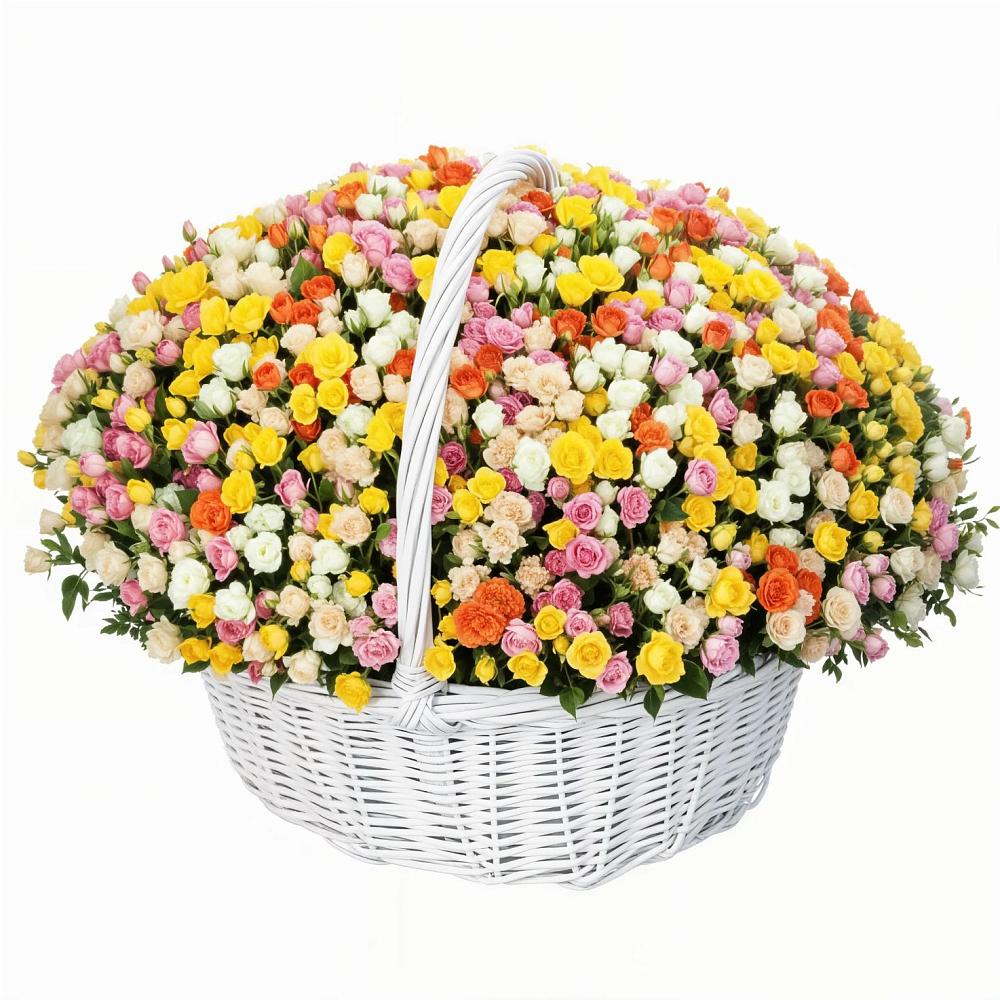 Премиум корзина Кустовых Роз в Щучье Премиум букет из: Розы в Щучье