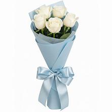 5 Белых роз Проуд в Щучье Букет 5 Белых роз Проуд в Щучье