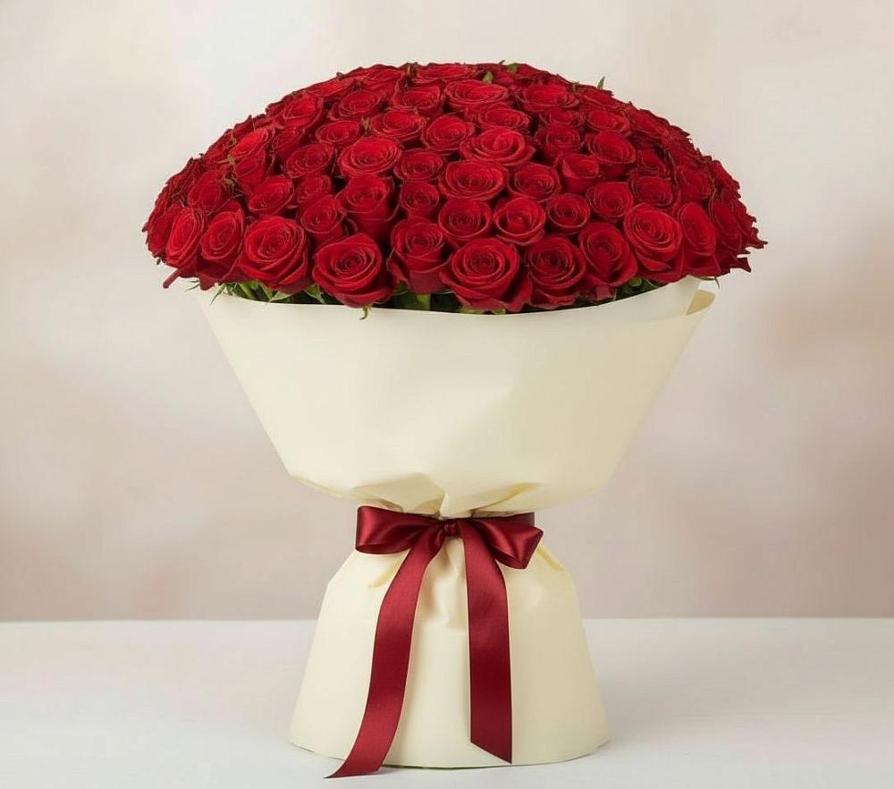 101 Красная роза Милано в Щучье Букет 101 Красная роза Милано в Щучье