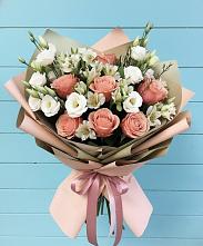 Букет олимп #REPLACE_PRED# Щучье Букет цветов из:  Розы, Альстромерии и Лизиантусы #REPLACE_PRED# Щучье