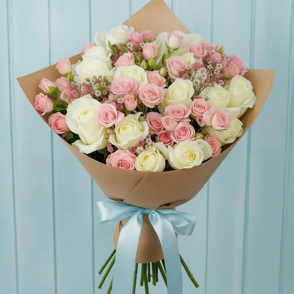 Букет романтичный подарок в Щучье Букет цветов из: Розы в Щучье