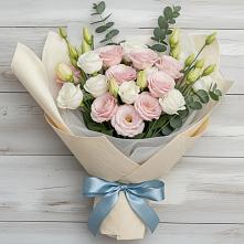 Букет шампанское в Щучье Букет цветов из:  Лизиантусы в Щучье