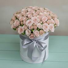 Композиция утонченная красота в Щучье Цветочная композиция из Розы в шляпной коробке в Щучье