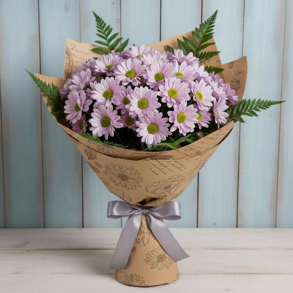 Букет соблазн в Щучье Букет цветов из: Хризантемы в Щучье