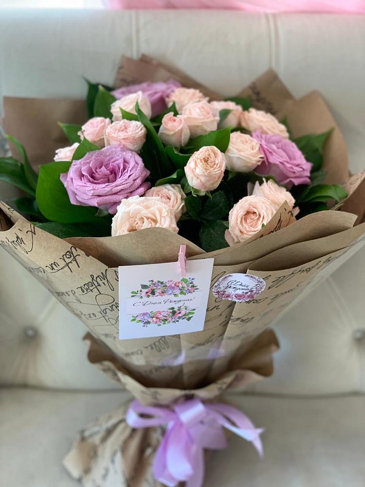 Букет розовая сирень в Щучье Букет цветов из: Розы в Щучье