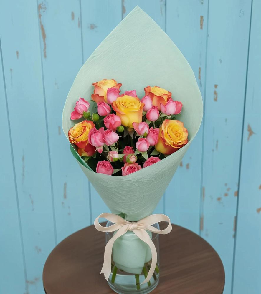 Букет Отличное настроение в Щучье Букет цветов из: Розы в Щучье