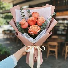Букет персиковый аромат в Щучье Букет цветов из:  Розы в Щучье