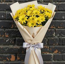 Букет Желтое настроение в Щучье Букет цветов из:  Хризантемы в Щучье