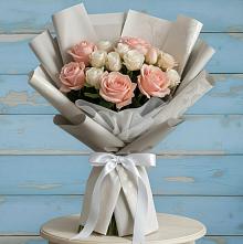 Букет Нежное облако в Щучье Букет цветов из:  Розы в Щучье