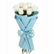 7 Белых роз Проуд в Щучье Букет 7 белых роз Проуд в Щучье