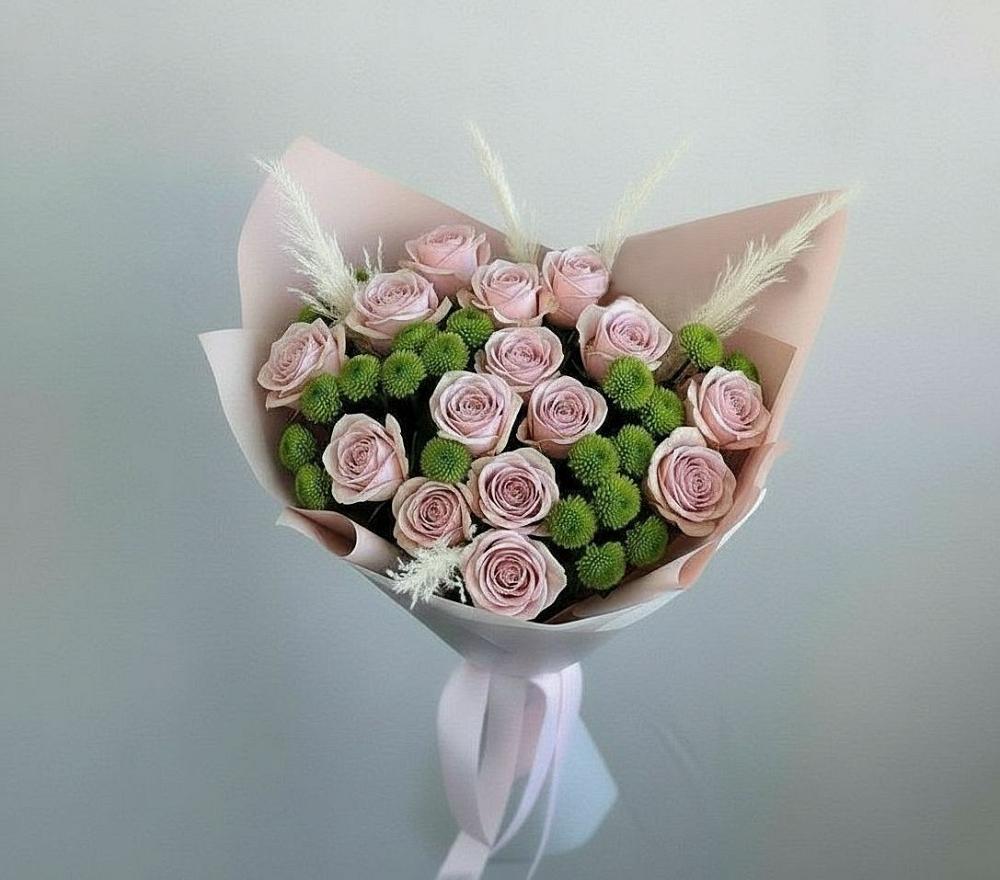 Букет доброе утро в Щучье Букет цветов из: Розы и Хризантемы в Щучье