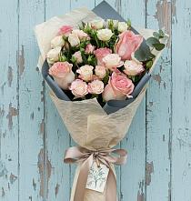 Букет нежный и розовый в Щучье Букет цветов из:  Розы в Щучье