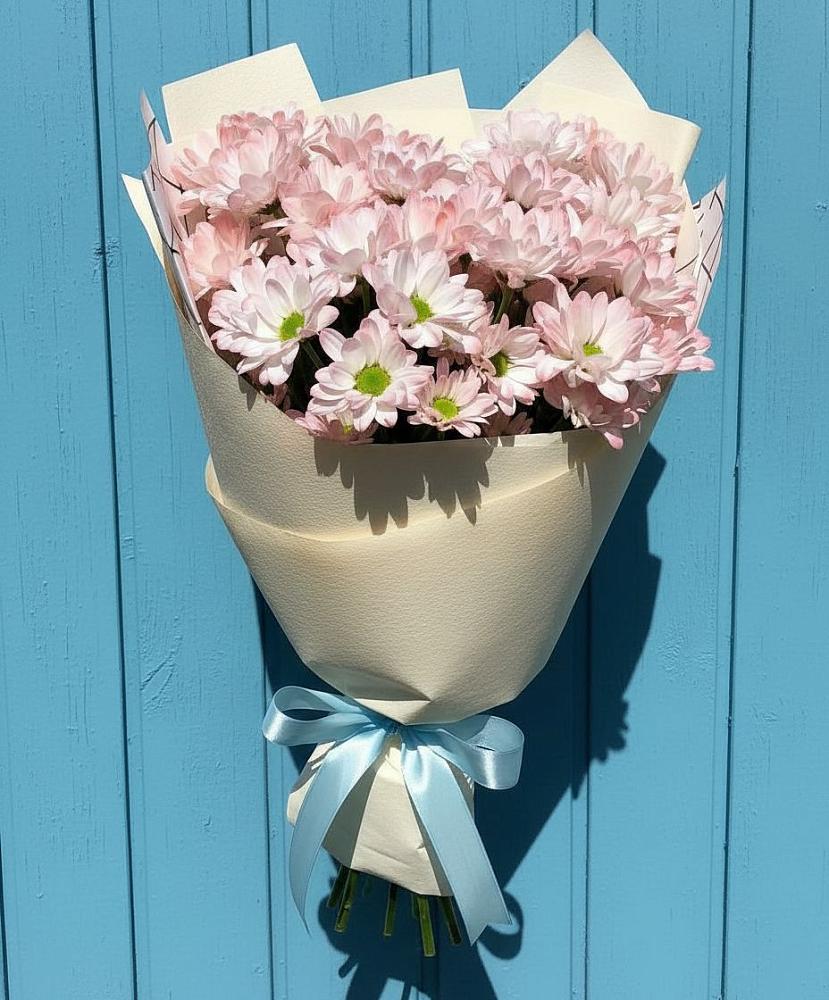 Букет Розовые хризантемы в Щучье Букет цветов из: Хризантемы в Щучье