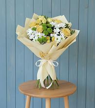 Букет Луч солнца в Щучье Букет цветов из:  Хризантемы и Розы в Щучье