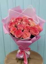 15 Розовых роз Равель в Щучье Букет 15 Розовых роз Равель в Щучье