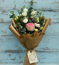 Букет нежный привет #REPLACE_PRED# Щучье Букет цветов из:  Розы и Лизиантусы #REPLACE_PRED# Щучье